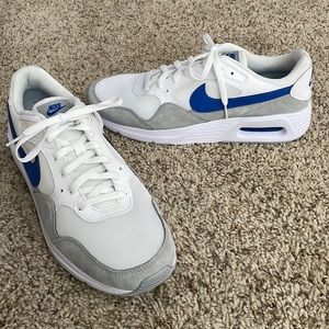 COPY - New! Nike Air Max SC Running Shoes #CW4555-101 White/Royal Blue/Gray Men…
